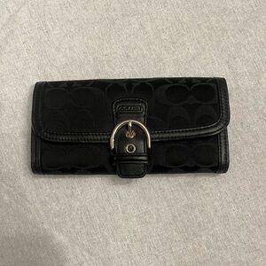 Large black COACH wallet
